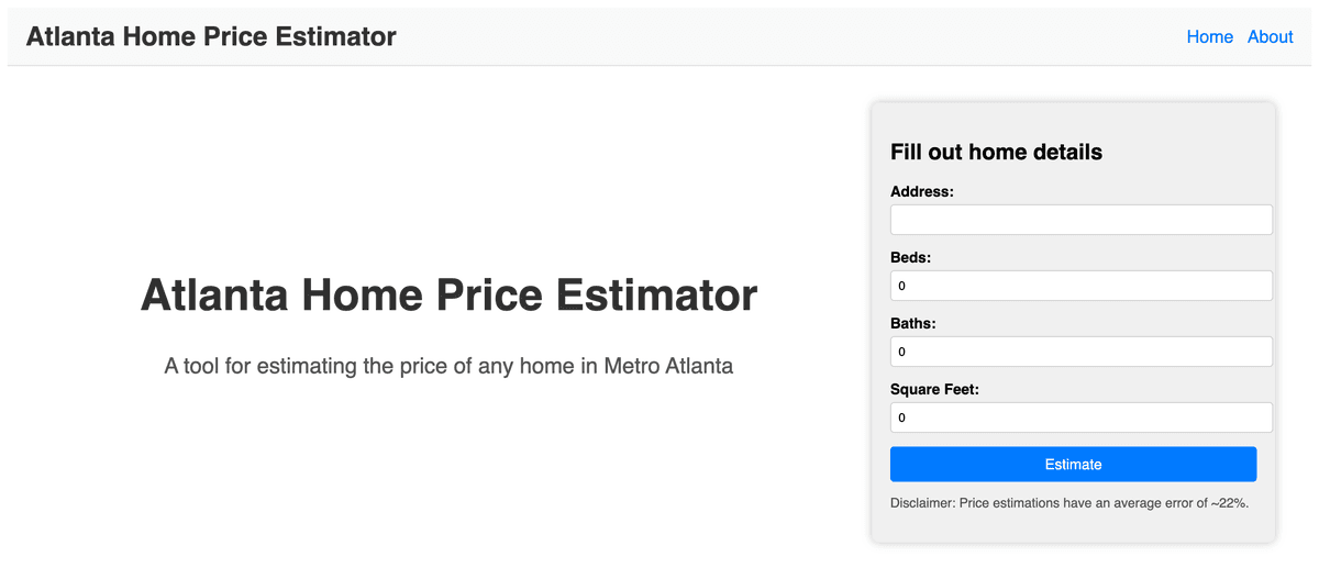 home price prediction app